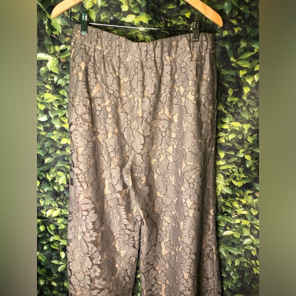 Anthropologie Feather Bone Elegant Gray Lace Pants - Picture 13 of 16